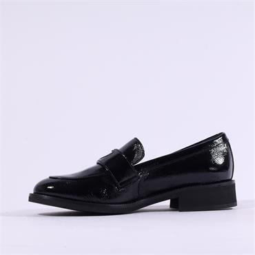 Marco Moreo Maura Heart Slip On Loafer - Black Patent